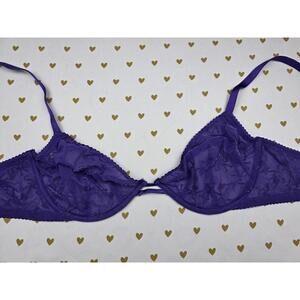 Victorias Secret Very Sexy Low Cut Demi Balconette Bra 36D Lightly Lined